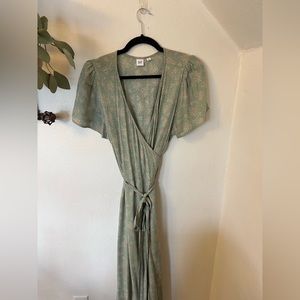 Gap green real wrap dress - XL